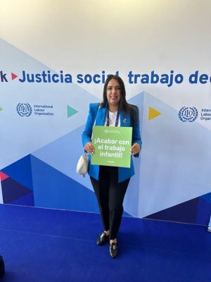En conmemoración del Día Mundial contra el Trabajo Infantil, nuestra Directora General, Carolina Serrata Méndez, sigue participando activamente en las actividades de la 112ª Conferencia Internacional del Trabajo de la OIT
