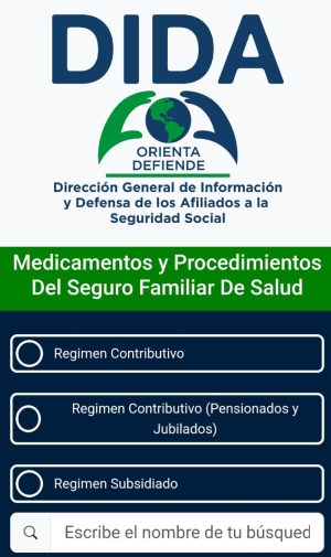 DIDA lanza catálogo de medicamentos y procedimientos médicos para los afiliados a la Seguridad Social